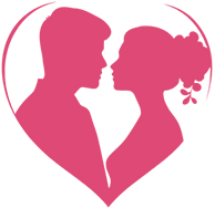 カップルのシルエット