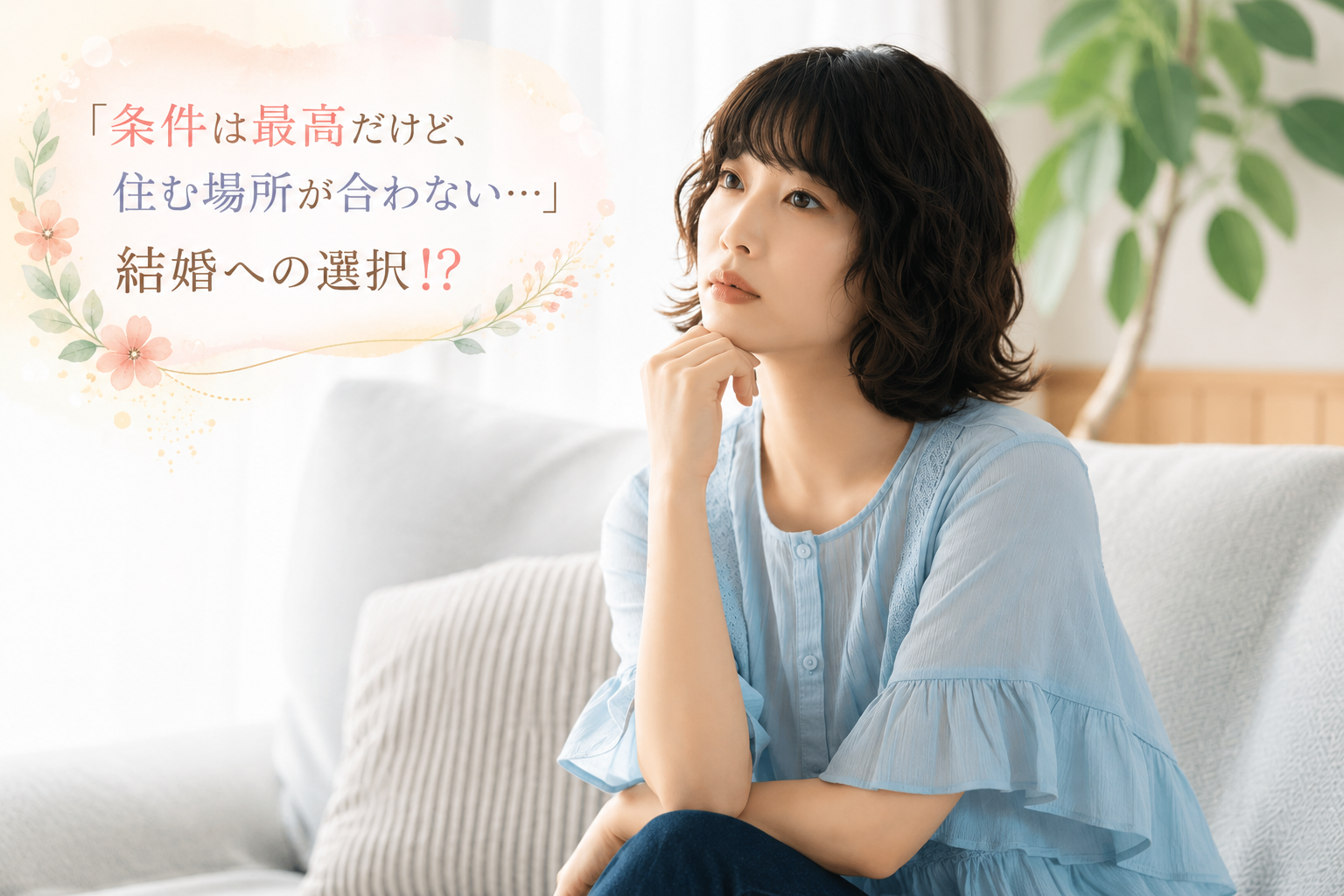 結婚相談所ジュブレ。結婚で住居変更できるか悩む婚活女性