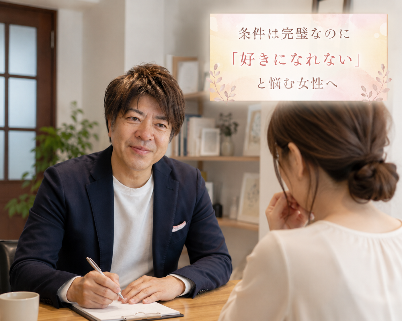 結婚相談所ジュブレ。中村のカウンセリング中。