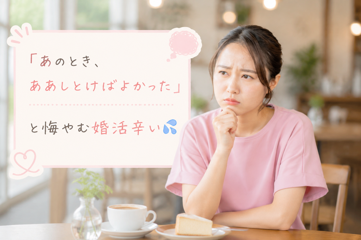 結婚相談所ジュブレ。別れたことを後悔する婚活女性