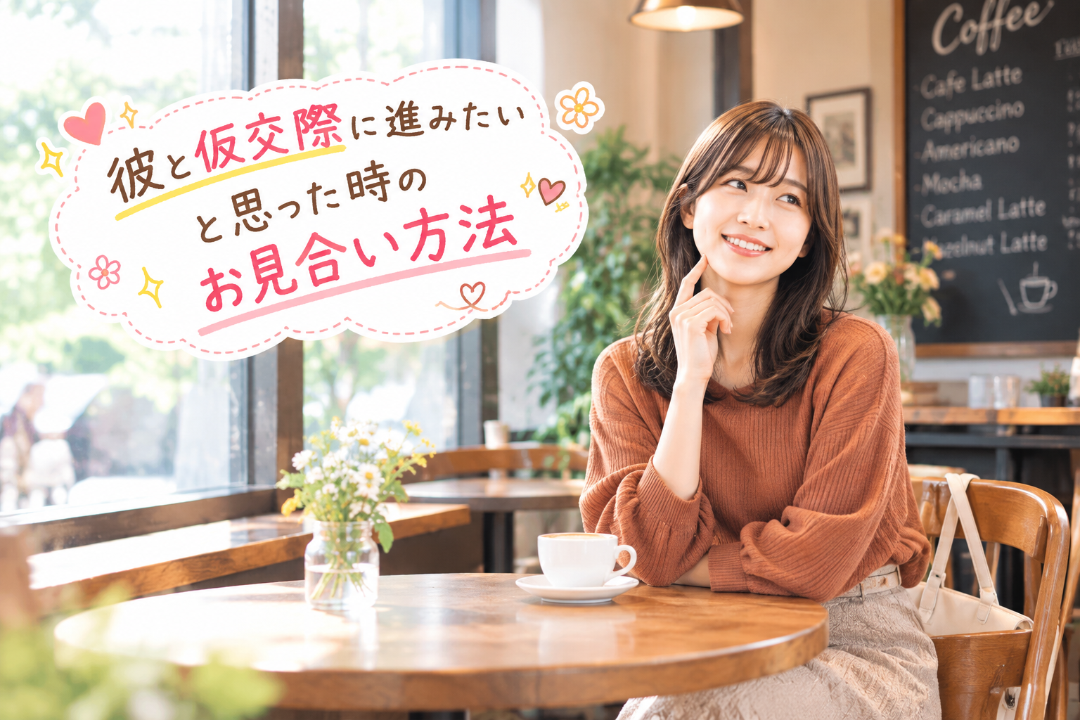 結婚相談所ジュブレ。彼と仮交際に進みたいと思った時のお見合い方法を考える婚活女子
