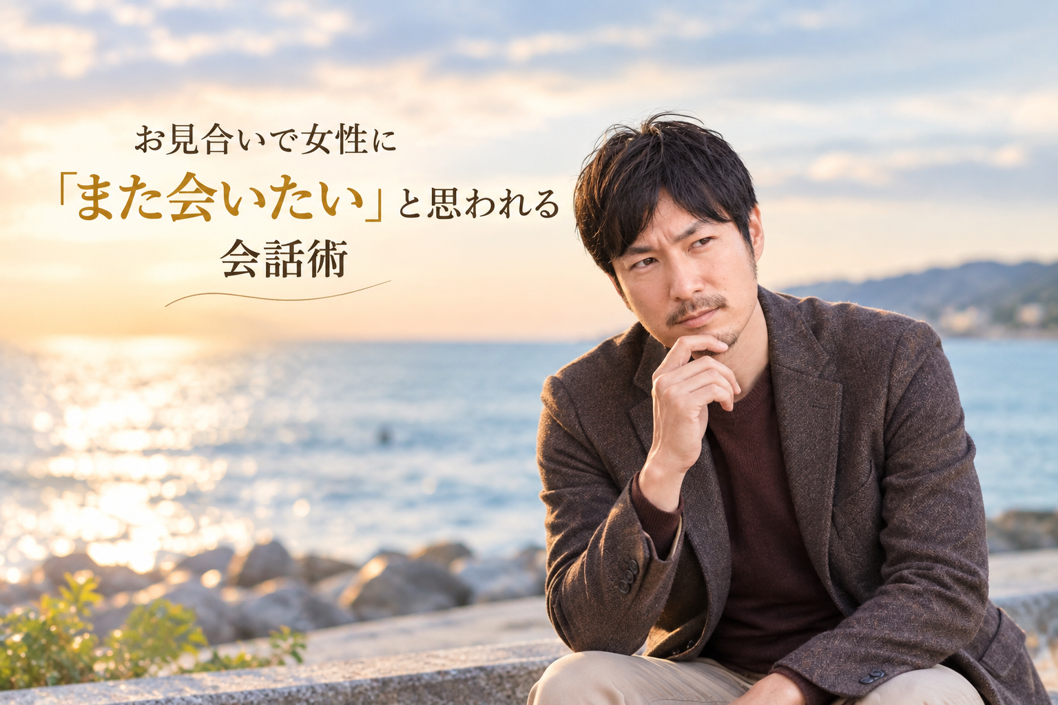 結婚相談所ジュブレ。お見合いで女性に「また会いたい」と思われる会話術を考える婚活男性